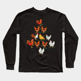 Chicken Christmas Tree Long Sleeve T-Shirt